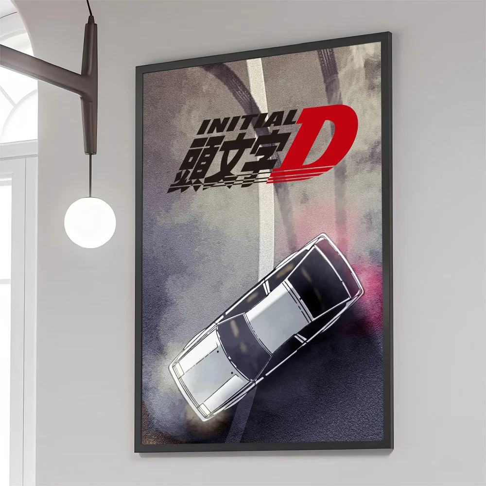 1PC Initial D Poster Movie Sticky Posters Retro Kraft Paper Sticker DIY Room Bar Cafe Aesthetic Art Wall Painting