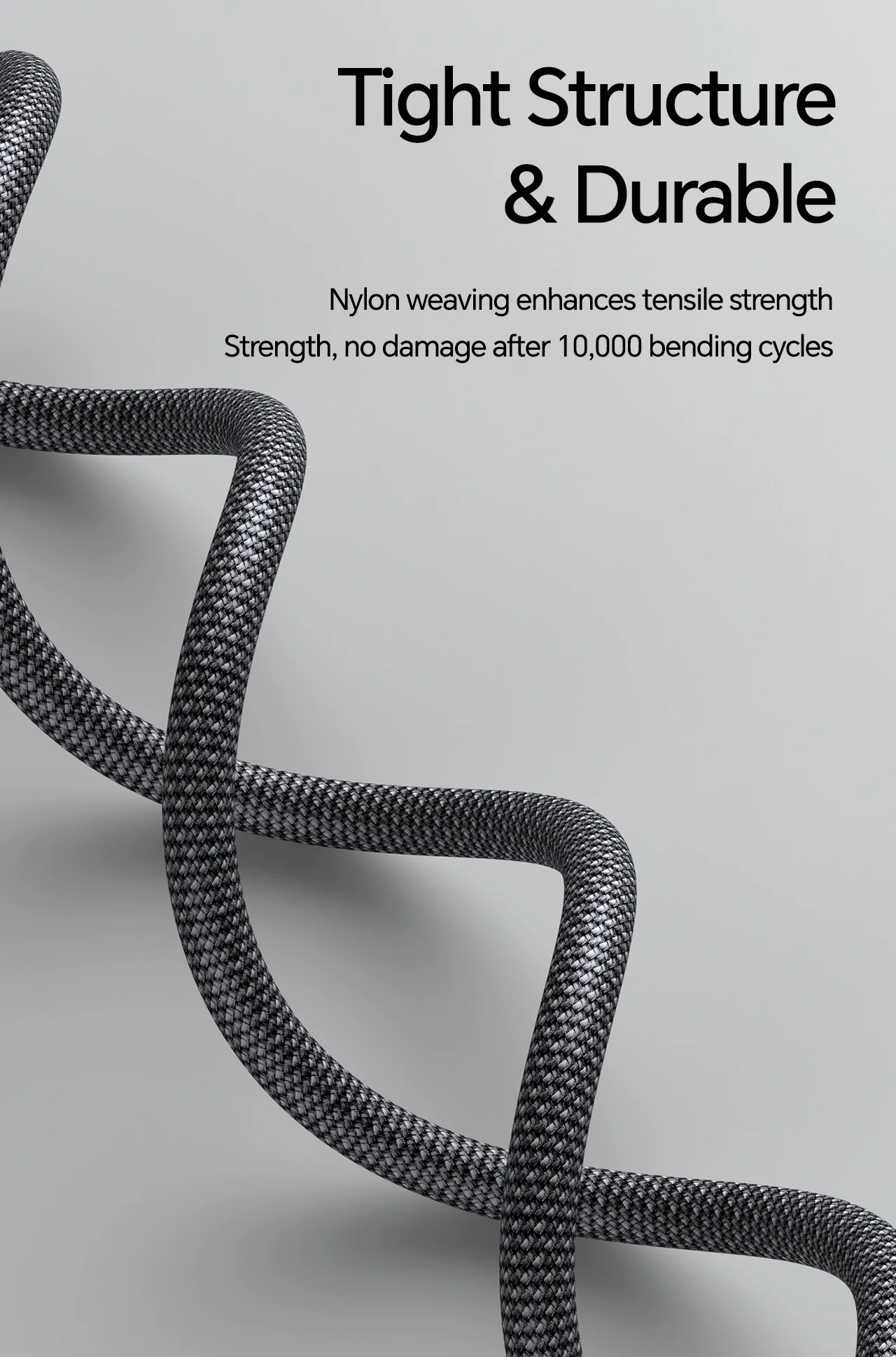 Magnetic USB C Charging Cable 1.2M 100W Type C to Type C Cables Nylon Braided Data Transfer Fast Charging Cord