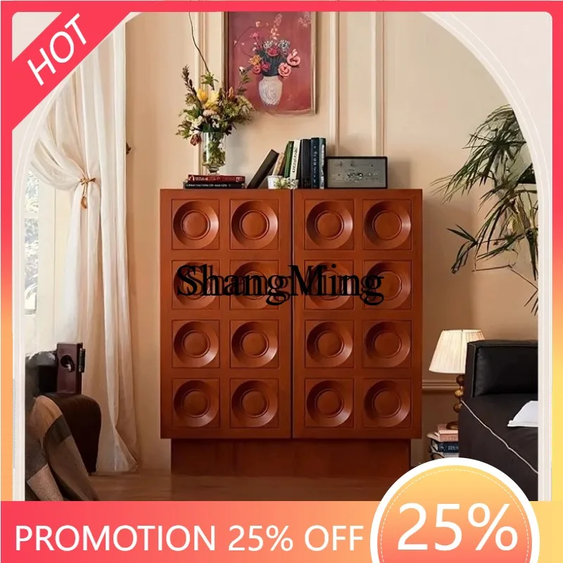 

CL solid wood chest cabinet household small apartment dining side against the wall living room storage cabinet