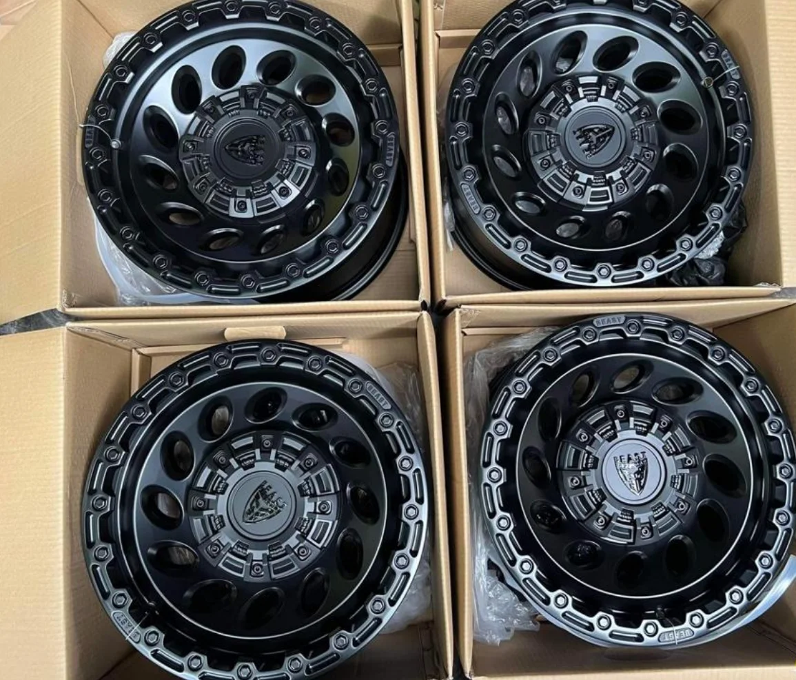 تسليم المصنع مباشرة عجلات BEAST للطرق الوعرة 6*139.7 أكياس 17 18 0 بوصة إطارات السيارة الدوارة محور العجلة 4x4 جنوط سبيكة لاقط جيه