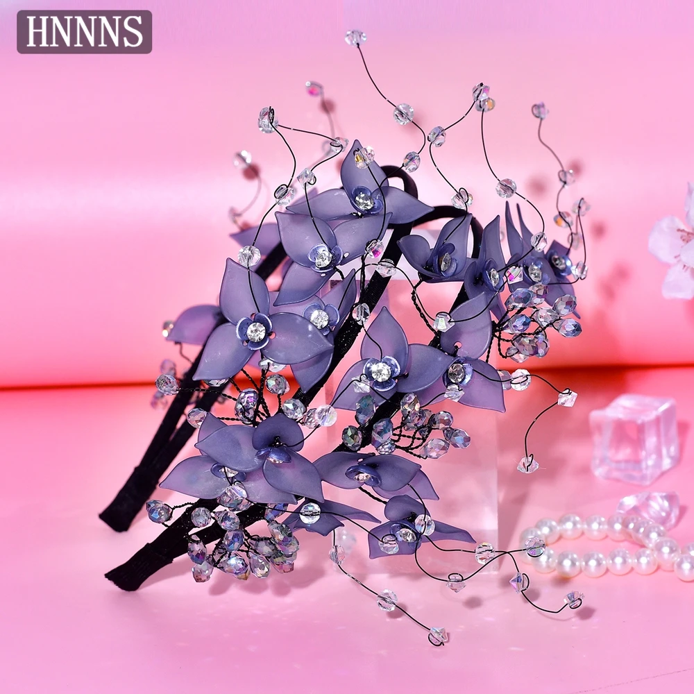 TOPQUEEN Sexy Bridal Wedding Headbands Handmade Exquisite Flower Water Diamond Women's Banquet Dancing Hair Accessories YXA222