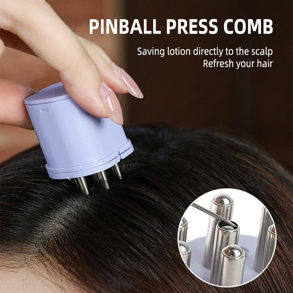 

Blue Red Light Therapy Hair Growth Massage Comb Anti Hair Loss Medicine Liquid Oil Applicator Vibration Scalp Massager Brush