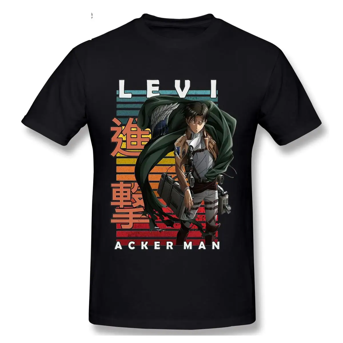 進撃の巨人-自由の翼-アニメ-tシャツ-メンズ-コットン-長袖-若々しいトレンディカラー-プリント-ヘンリーカラーシャツ
