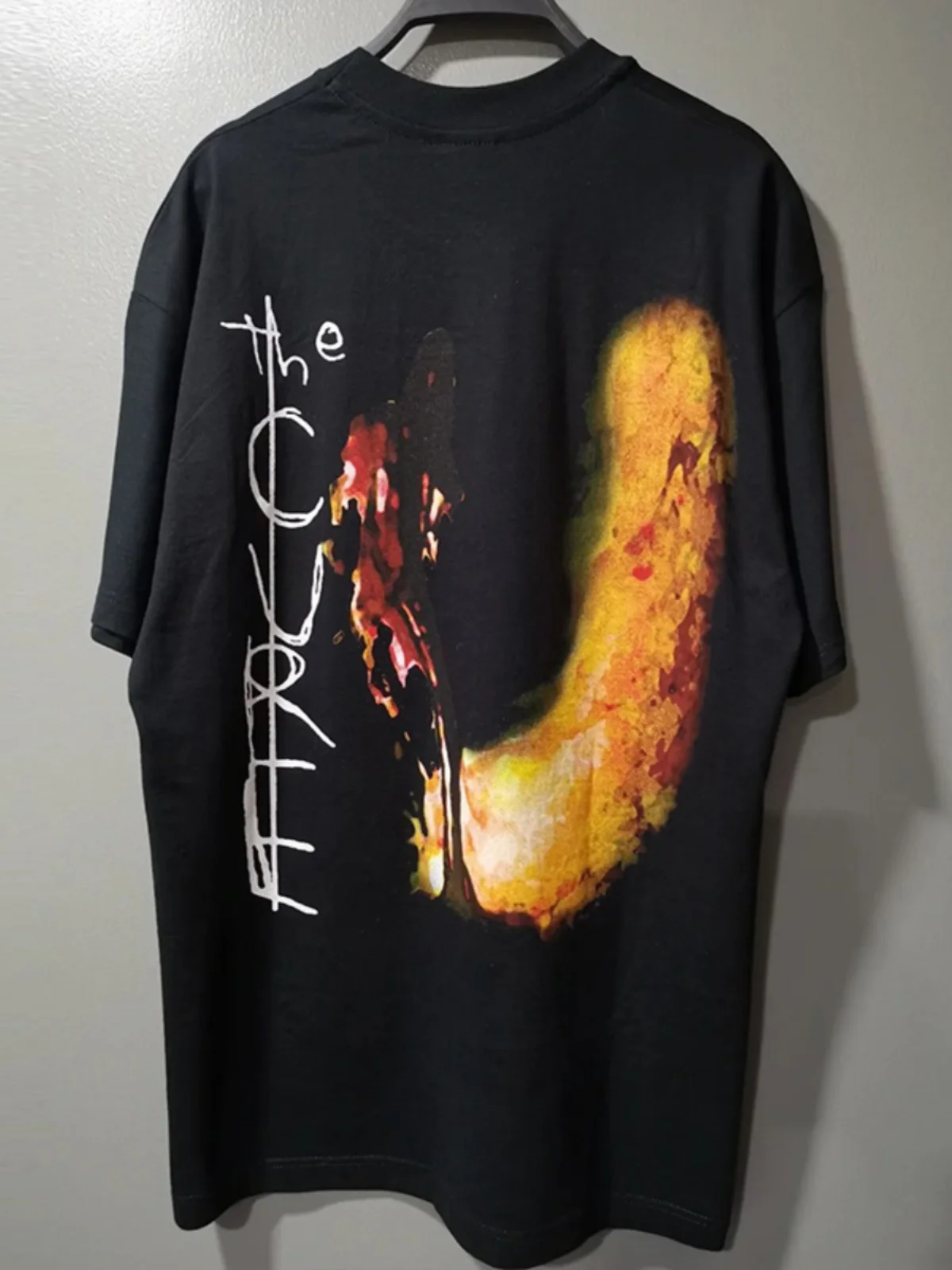 Healing Band American Street Lazy Style Oversize Small Audience Design Men's Women's Short Sleeve T-Shirt Cotton round Neck