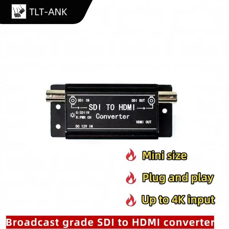 Professional Broadcast Grade SDI to HDMI Converter 1080P 30Hz - 3G HD Video Audio Adapter for Live Streaming, Studio, Camera, TV