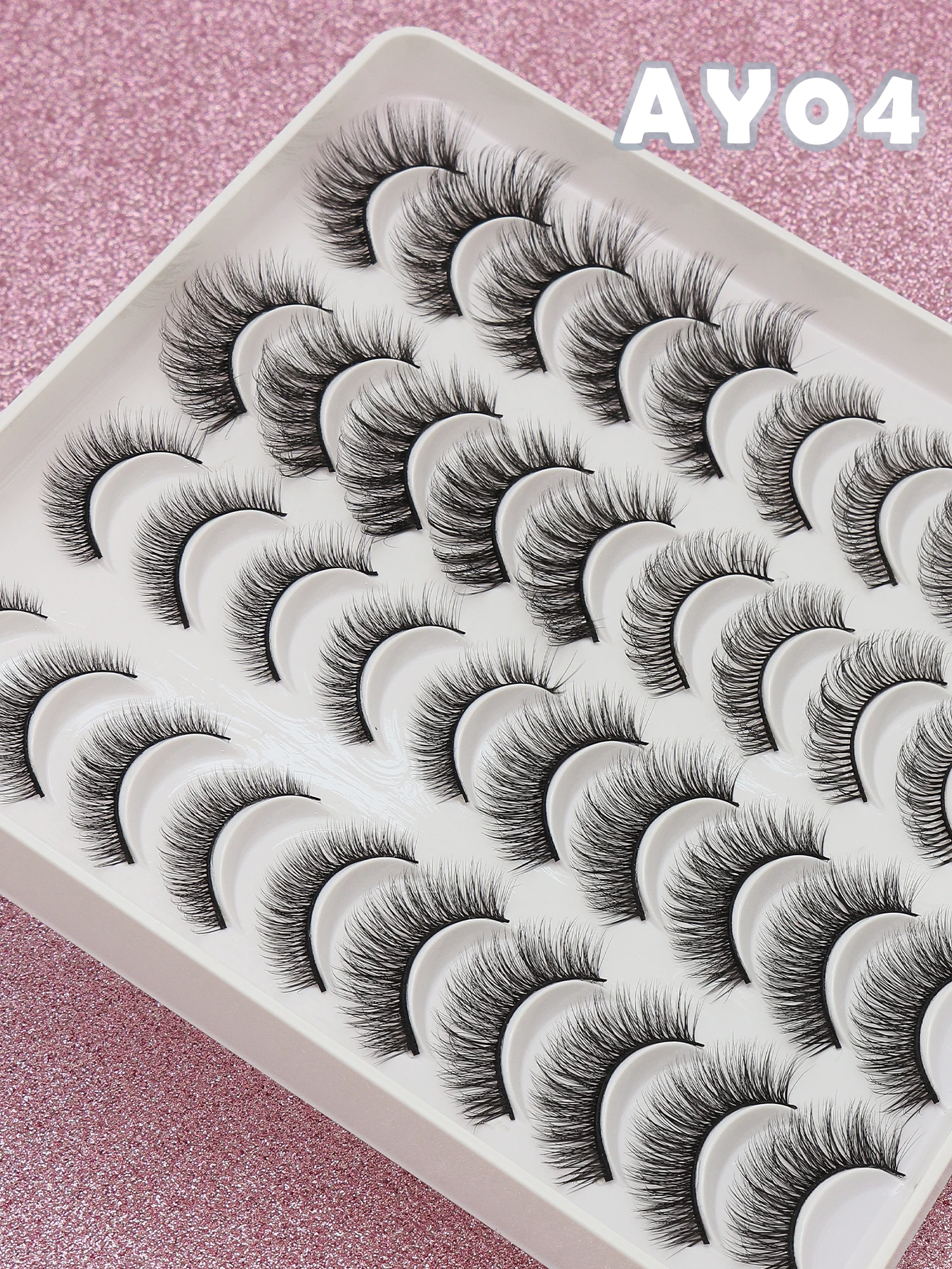 20 paar wimpers in gemengde stijl, zacht 3D nep-nertsbont, krullende make-uptool