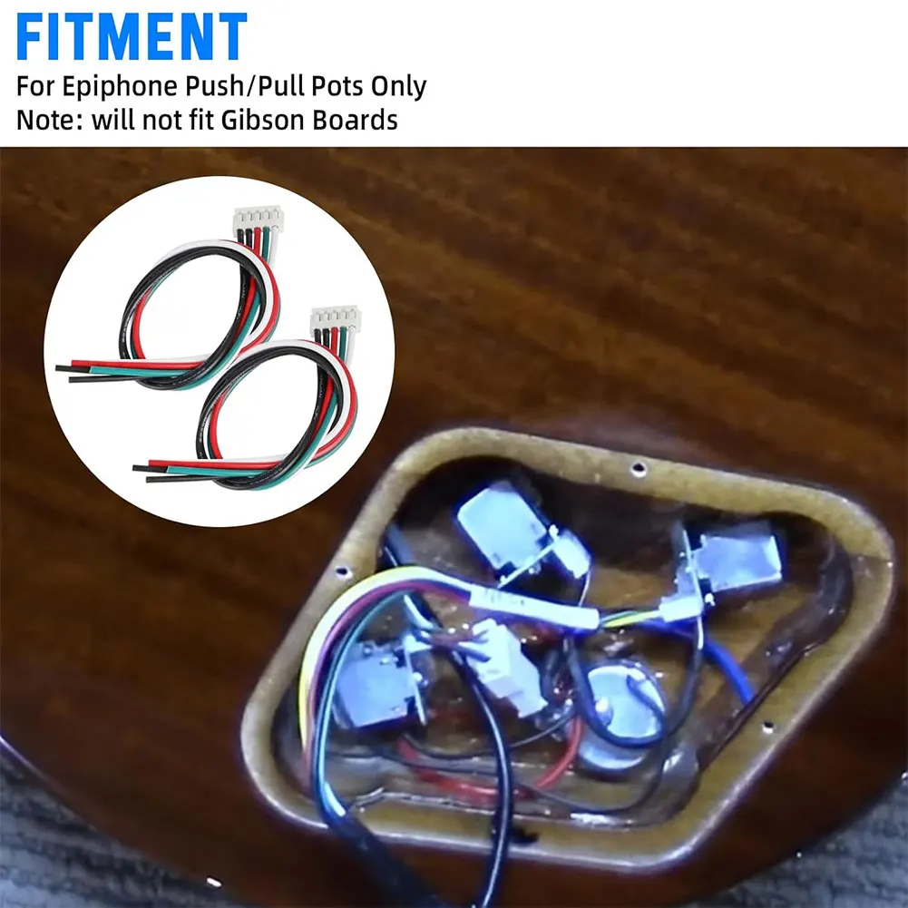 2 Set 5-wire Quick Connect adapters for Gibson control board pcb pickup wire connector plug