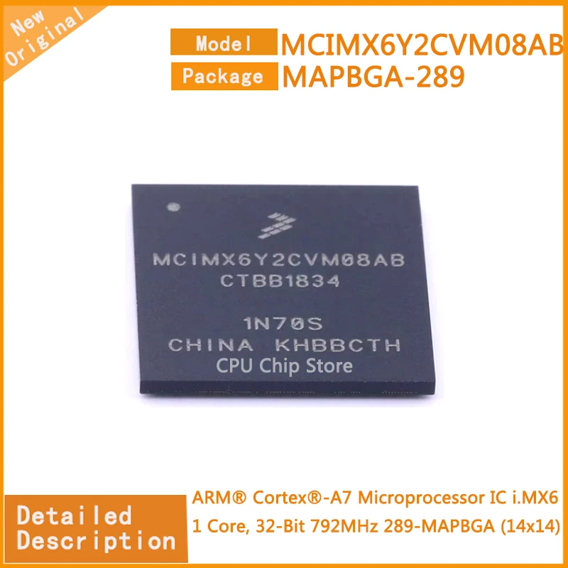 5Pcs/Lot  New Original  MCIMX6Y2CVM08AB  MCIMX6Y2C Microprocessor IC i.MX6 1 Core, 32-Bit 792MHz 289-MAPBGA (14x14)