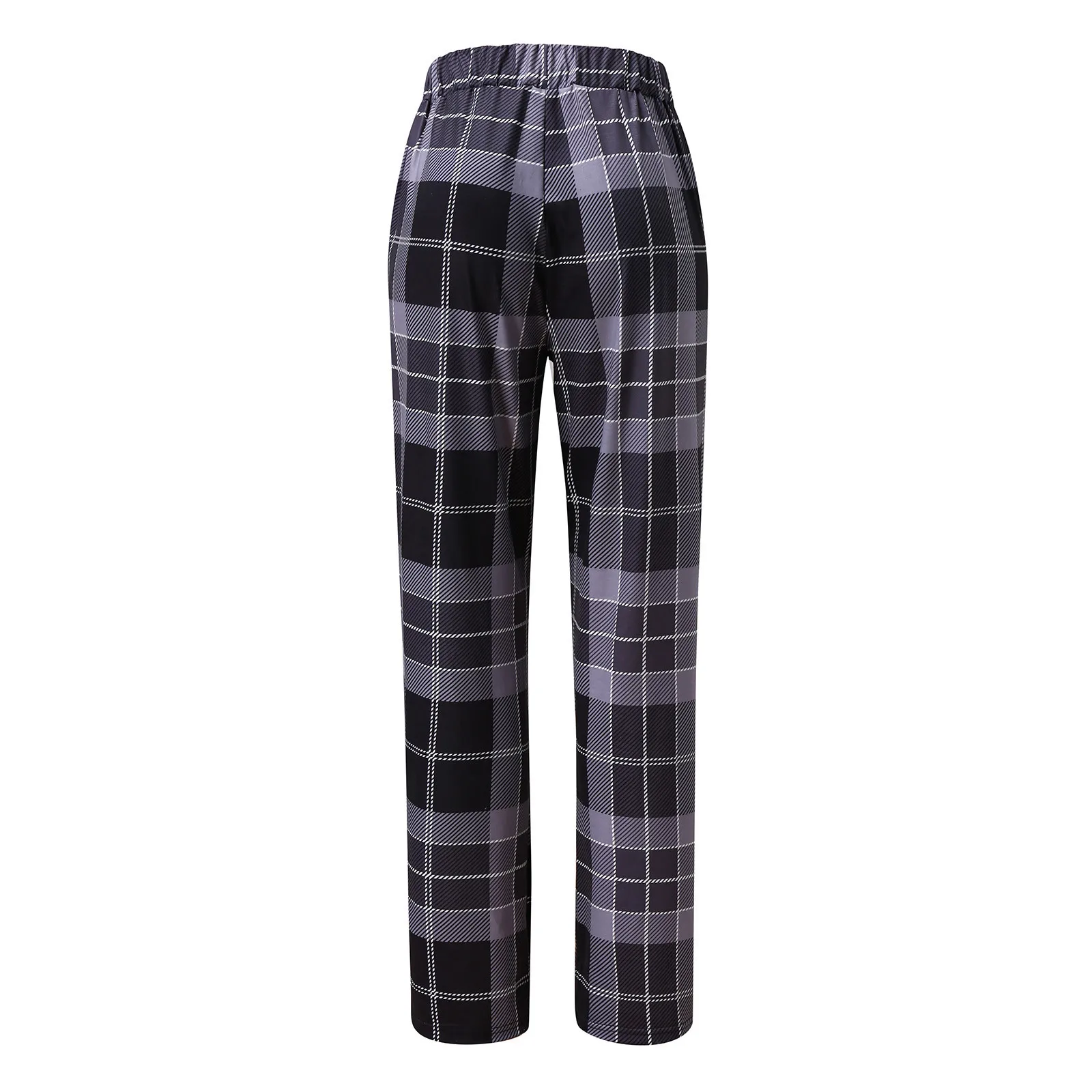 Plaid Pajama Pants Mens Autumn Winter Thermal Sleepwear Pants Smooth Nightgown Drawstring Elastic Tracksuit Pants Man Clothing