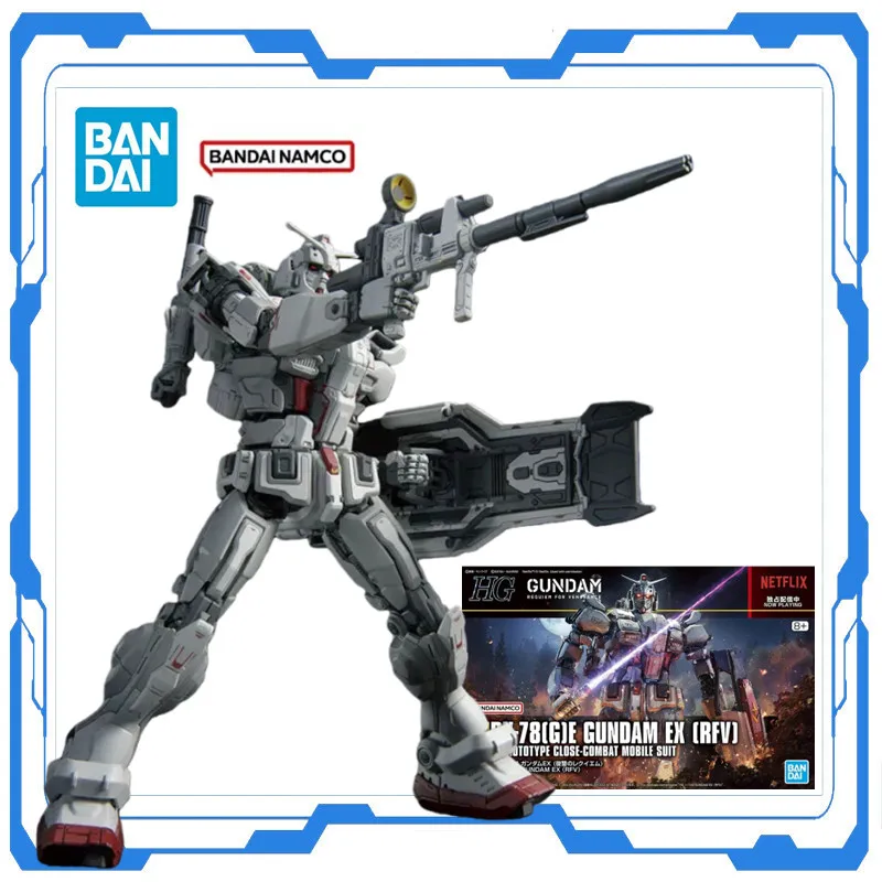 

Оригинальный конструктор Bandai HG 1/144 RX-78[G]E Gundam EX RFV, сборная модель, фигурка, коллекционная модель, игрушки для мальчиков, подарки