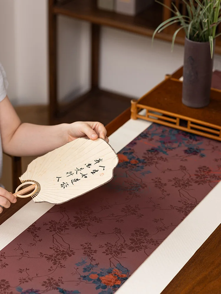 

Водонепроницаемая скатерть для чайного столика, роскошная двухслойная, длинная, в китайском стиле, с вышивкой, домашний текстиль