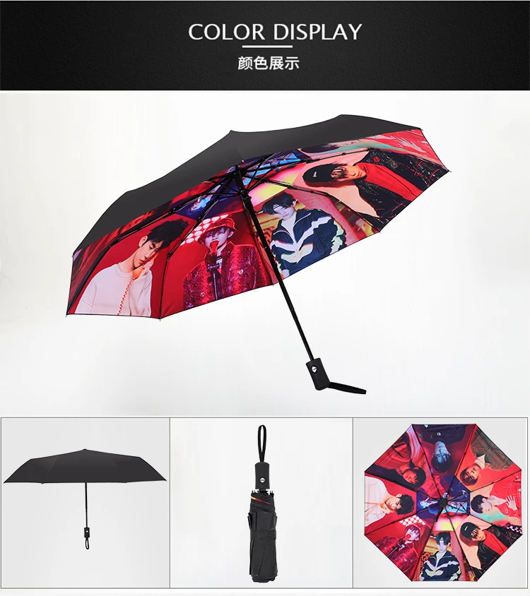 フレームされたHuaweiWuxian lan wangji xiao zhanおよびwang yibboカスタムumbrelallas mo dzu shi coprtif自動折りたたみ傘