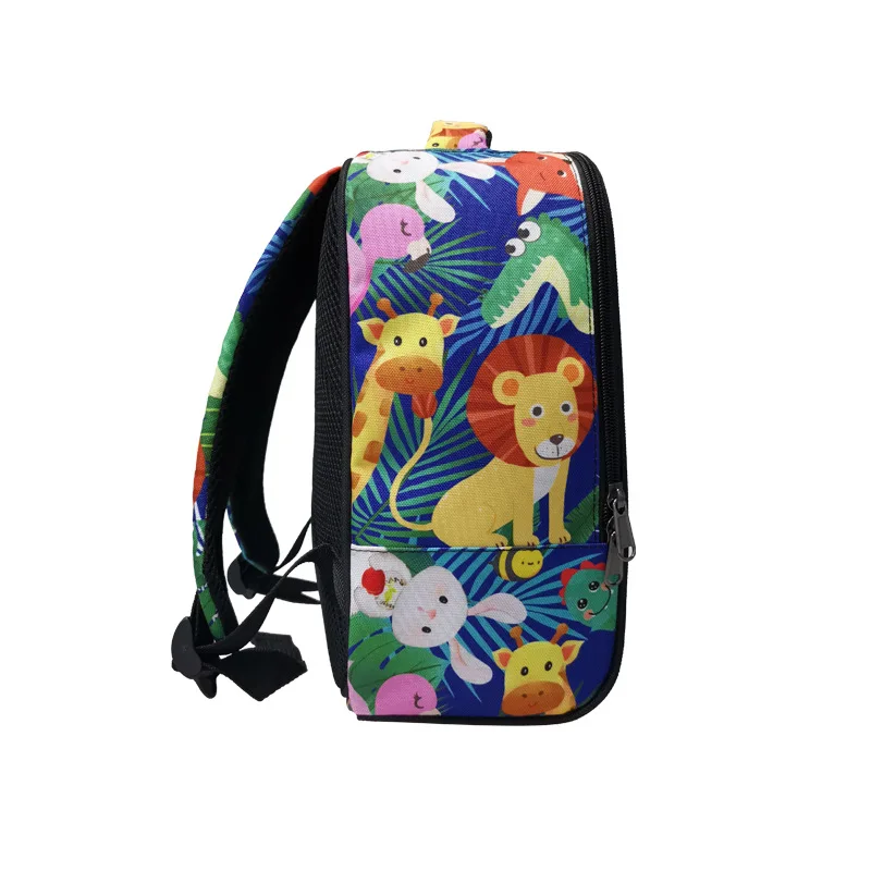 Excavadora excavadora con estampado de animales y dinosaurios para niños, mochilas escolares para bebés, bolsa para guardería, soporte para pañales