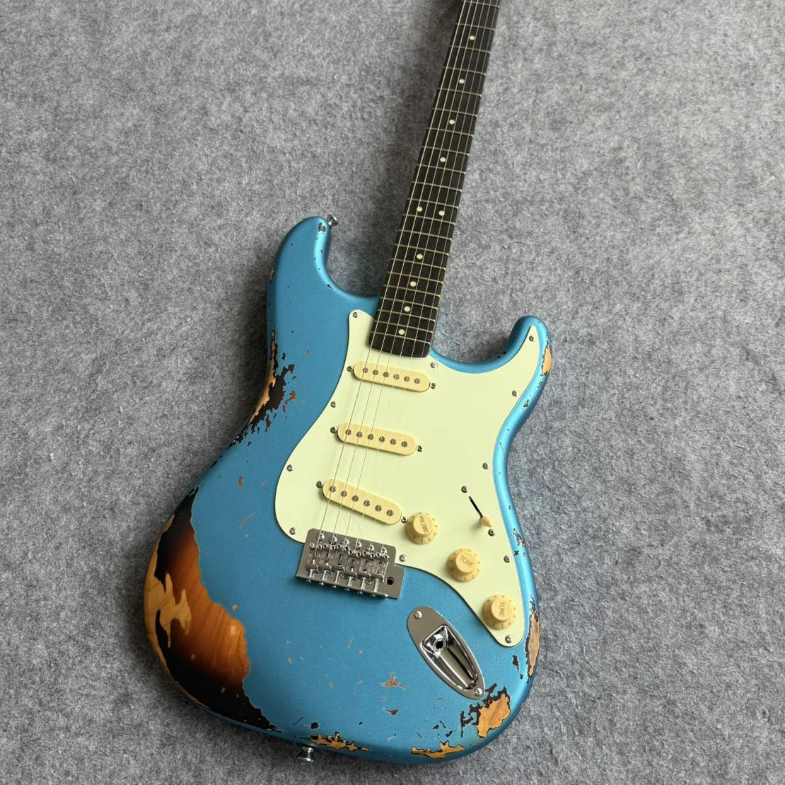 2026 Hot Sale Style Guitar SSS Pickups yellow pickguard guitar
