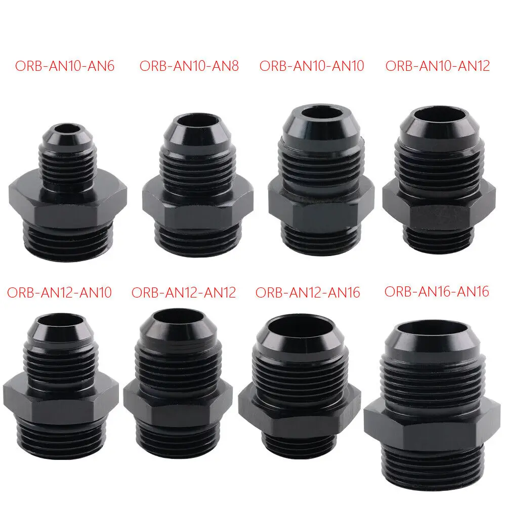 Picture 4: ORB Fuel Line Hose Fitting Male Adapter AN to AN w/ O-Ring AN4 AN6 AN8 AN10 AN12