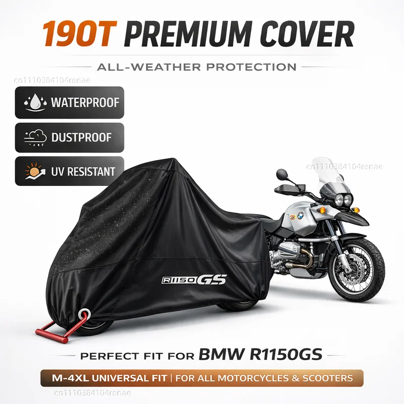 For BMW R1150GS R1150RS R1150RT R1150 GS RS RT 190T Motorcycle Cover Waterproof Dustproof UV Protection All Season