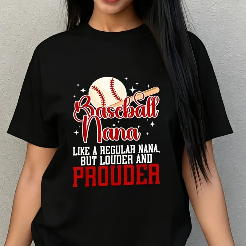 Baseball Nana Definition Nana of a Baseball Player Nana Women's Plus Size T-Shirt 100% Cotton 220g