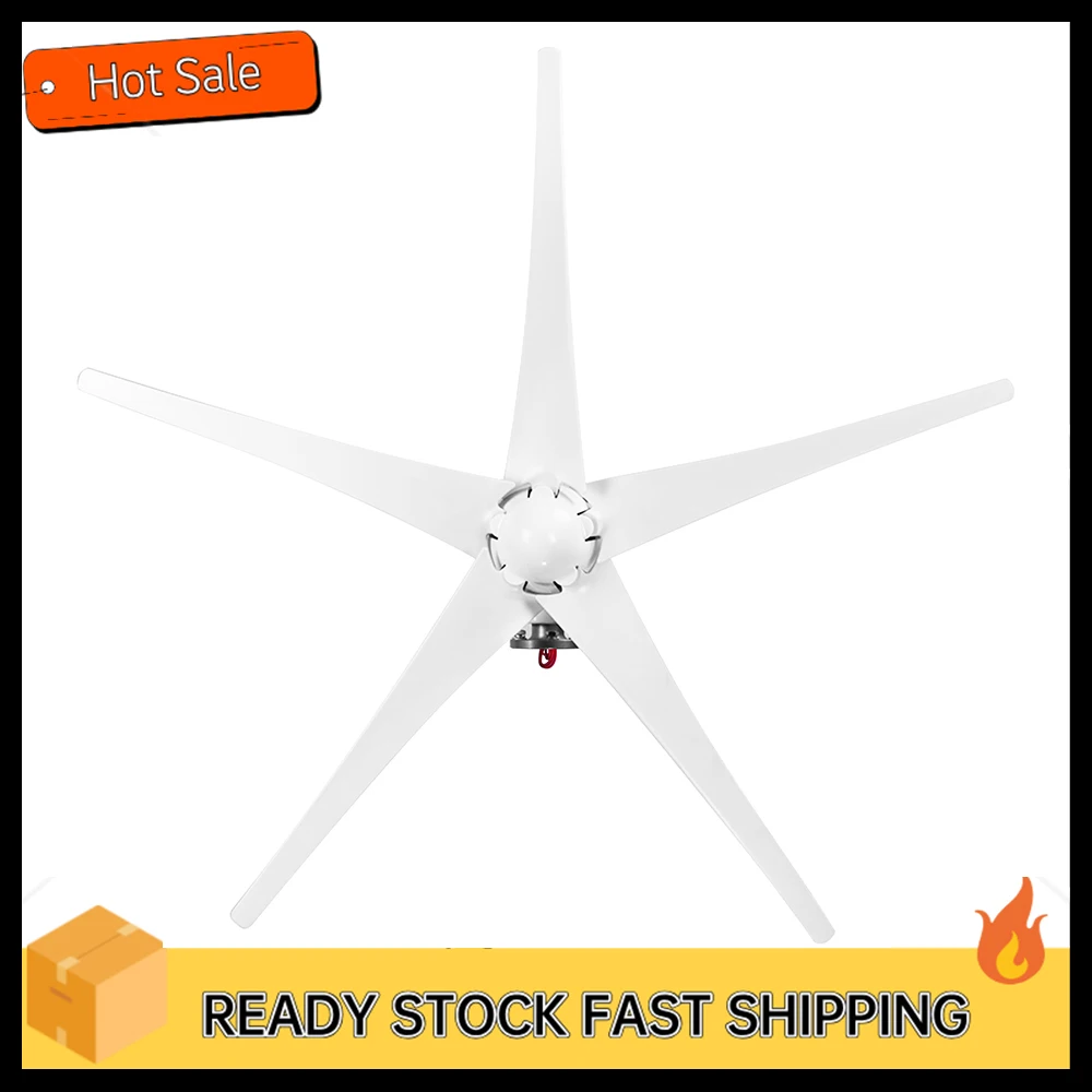 12V 1200W Wind Generator with Charger Controller 5 Blades S-Type Minitype Wind Turbine Generator Kit Clear Energy Windmill for H