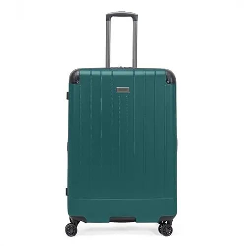 

Flying Axis Collection Lightweight Hardside Expandable 8-Wheel Spinner Luggage, Midnight Turquoise, 28-Inch Checked