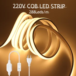 เทปแถบไฟ LED แสงนีออนหรี่แสงได้220V 288 led/m เทปไฟเส้น LED FOB สว่างมาก RA90 3000K 4000K 6000K กันน้ำแถบไฟ LED E