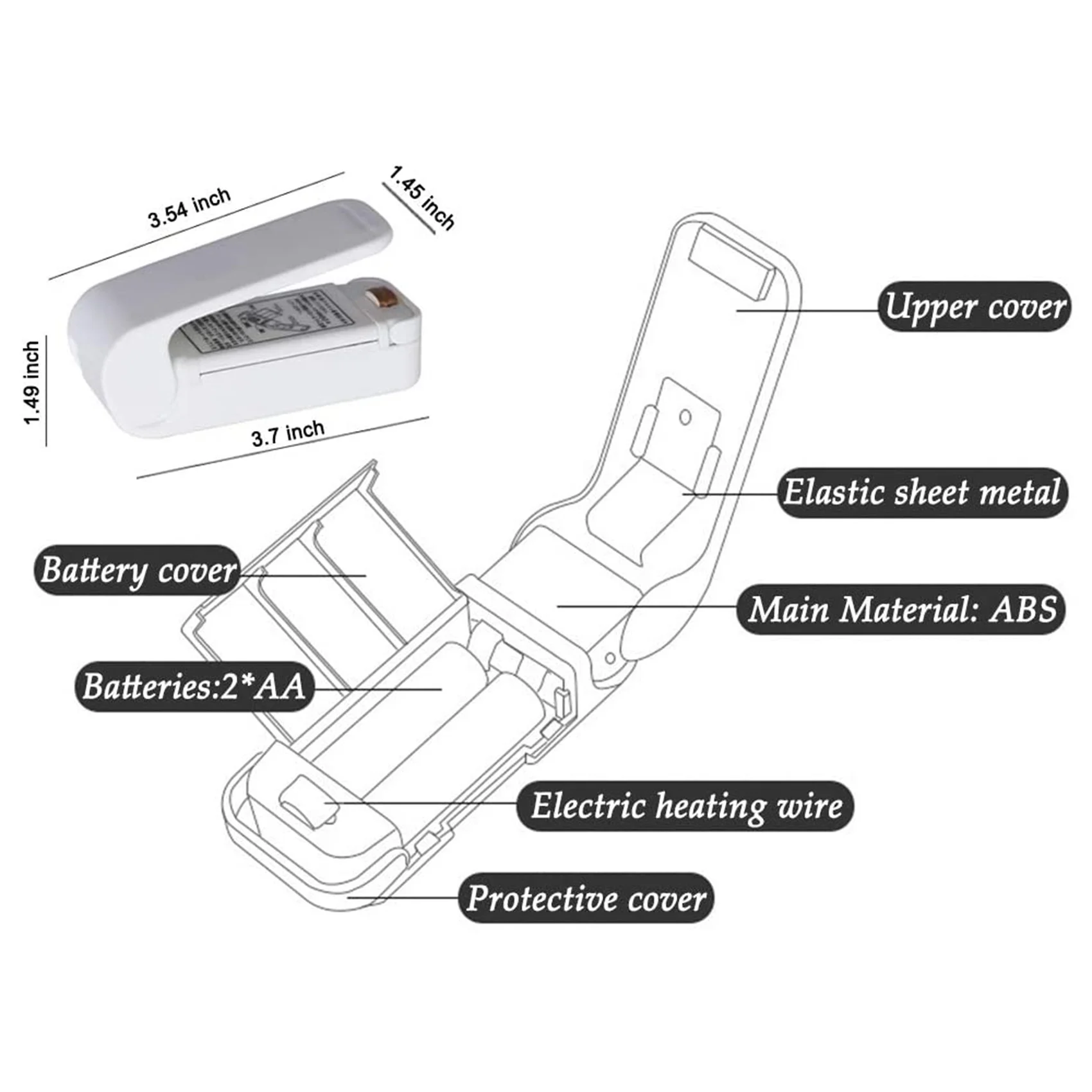 Portable Mini Sealing Machine Household Plastic Bag Sealing Machine Snacks Hand Piezoelectric Heat Sealing Machine