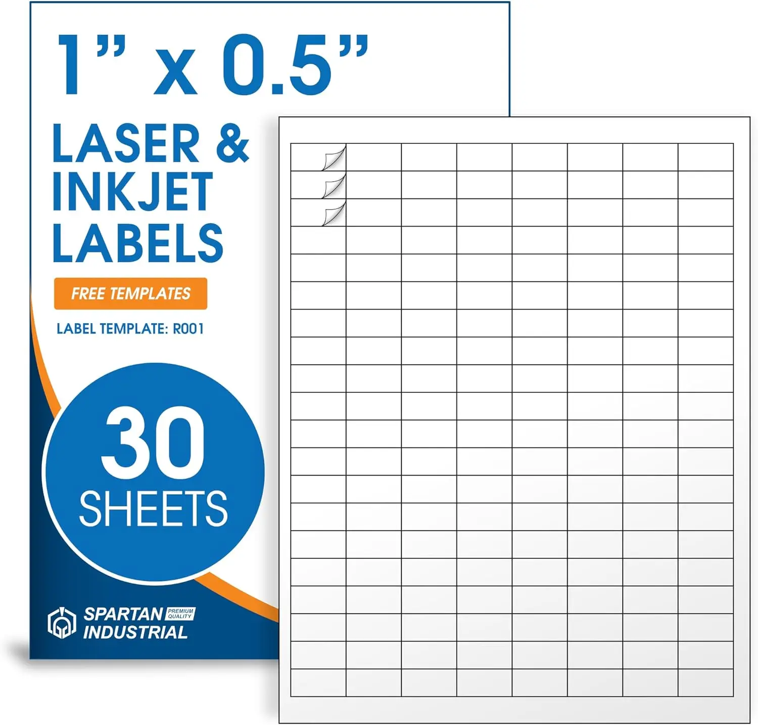

1" x 0.5" Matte White Printable Barcode Labels, 4800 Stickers for Laser & Inkjet Printers