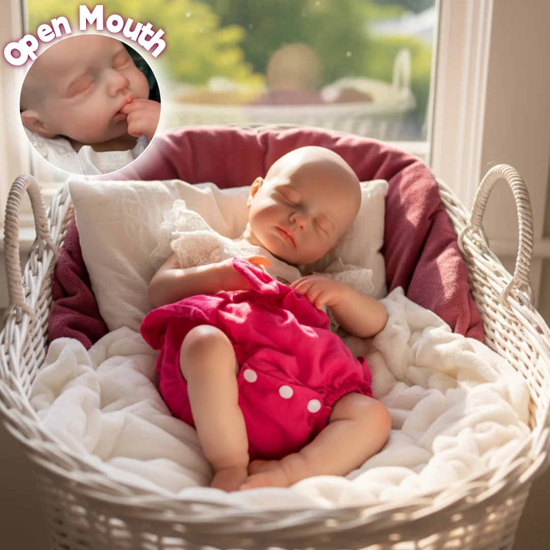 

18-дюймовая кукла с открытым ртом LouLou bebe reborn de silicona Girla с окрашенной лысой мягкой силиконовой куклой Corpo De для детей, подарок