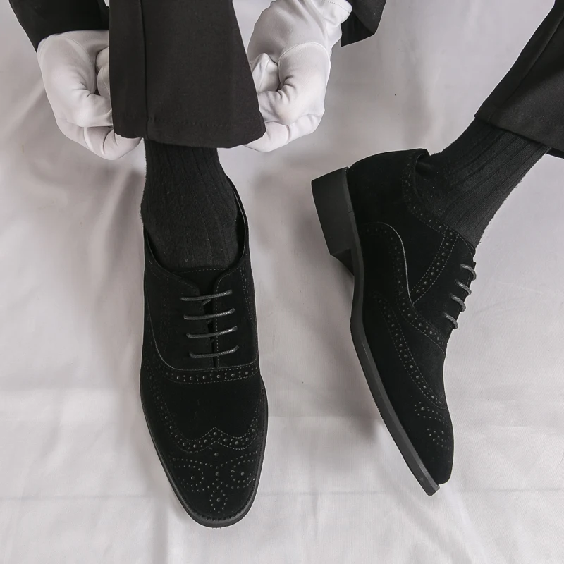 

Retro Fashion Men Loafers Brand Business Elegant Commuting Leather Shoes Outdoor Slip-on Comfortable Low Top Travel Casual Shoes