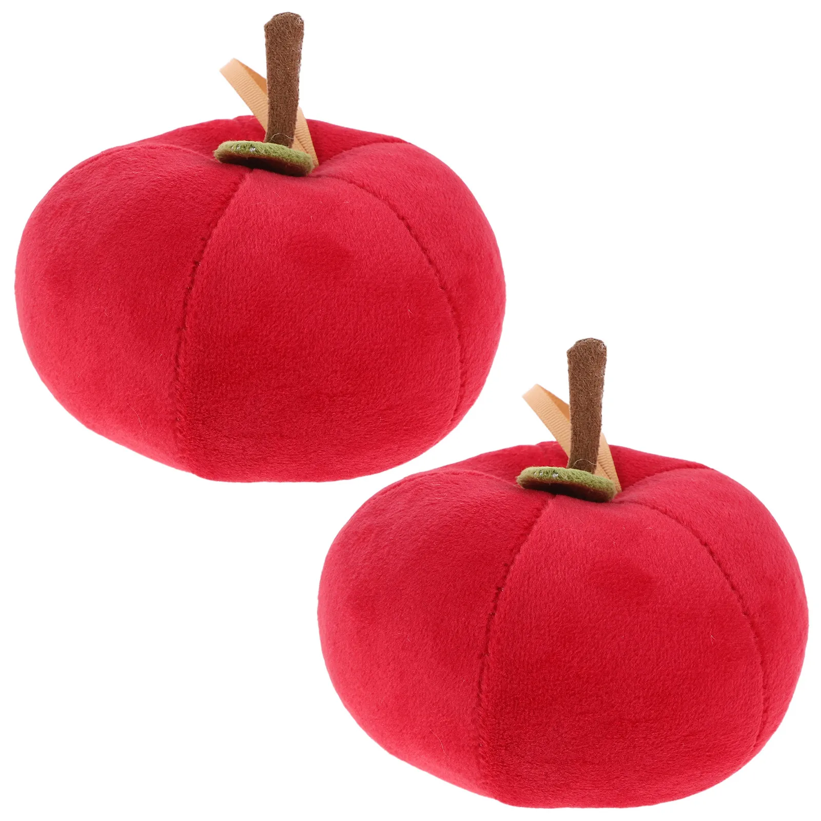 2Pcs Red Cartoon Keyring Pendants Soft Simulation Fruit Decoration for Kitchen Tree Decor Themed Party Favors Cute