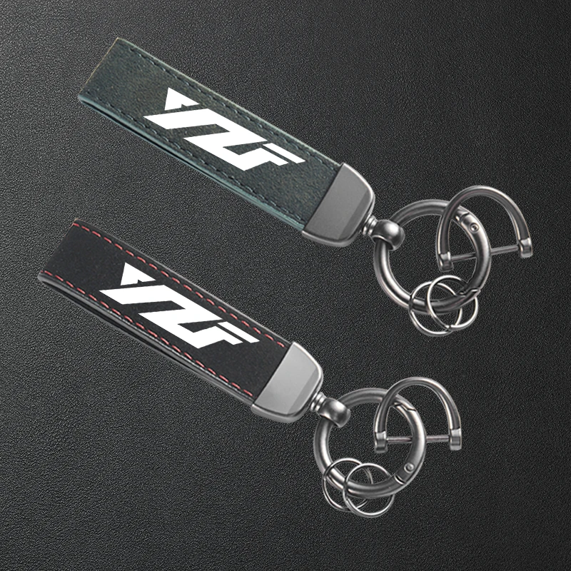 

For YAMAHA YZF R1 R3 R6 R7 R25 R125 R1M YZFR1 YZFR3 YZFR6 YZFR7 Motorcycle Keyring High-Grade Leather Suede Keychain Accessories