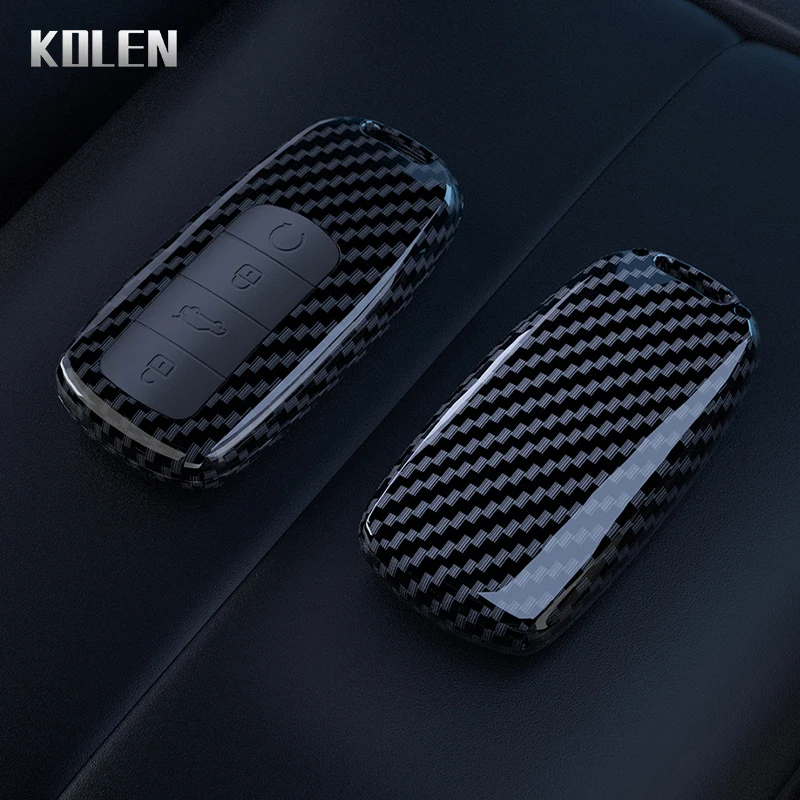 ABS Carbon Fiber Car Key Case Cover For Chery Tiggo 8 Pro Tiggo 8plus New 5 plus 7pro Tiggo 7 Pro Max Omoda 5 C5 Modod Keychain