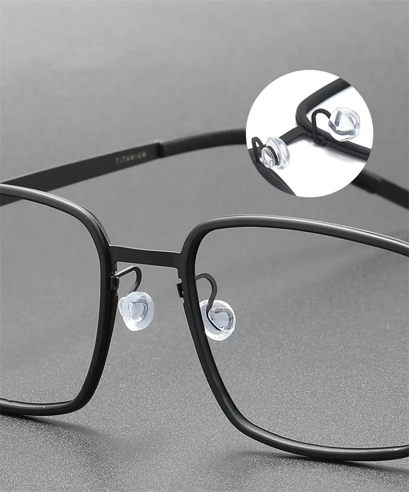 9754 No Screw Square Pilot Denmark Men's Glasses For Readingn Super Light Titanium Optical Business Prescription Eyeglasses image 3