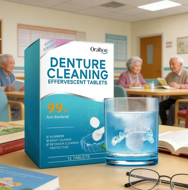 Denture Cleaning Tablets Whitening Removing Stains Plaque Fresh Breath Antibacterial Portable False Teeth Effervescent Pills Denture Cleaning Tablets Whitening Removing Stains Plaque Fresh Breath Antibacterial Portable False Teeth Effervescent Pills