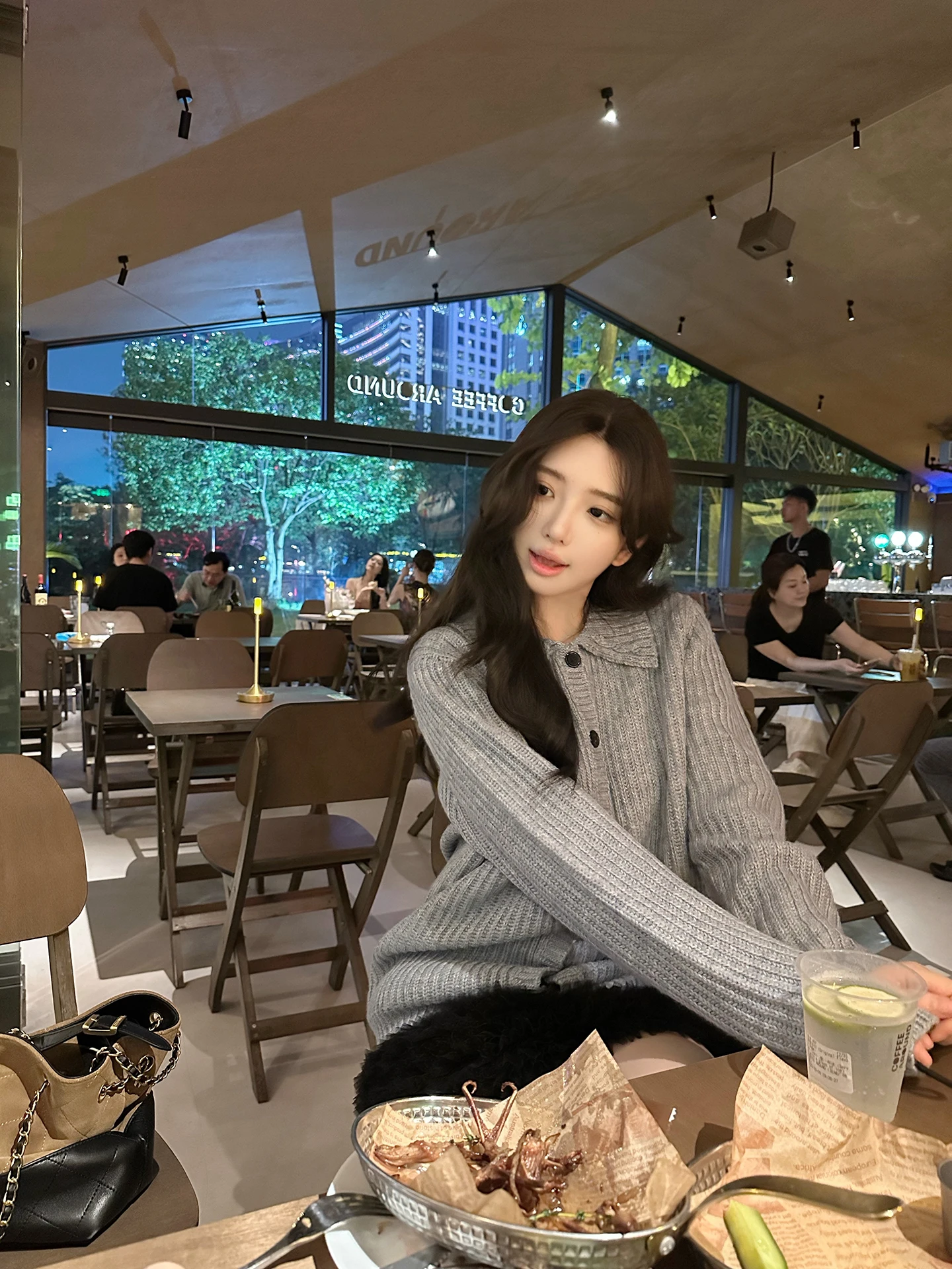 

Loose Fit Woolen Sweater Jaet Women's Faion Autumn Winter Warm Knitted Collar Lazy Sle Versatile Outerwear Coat