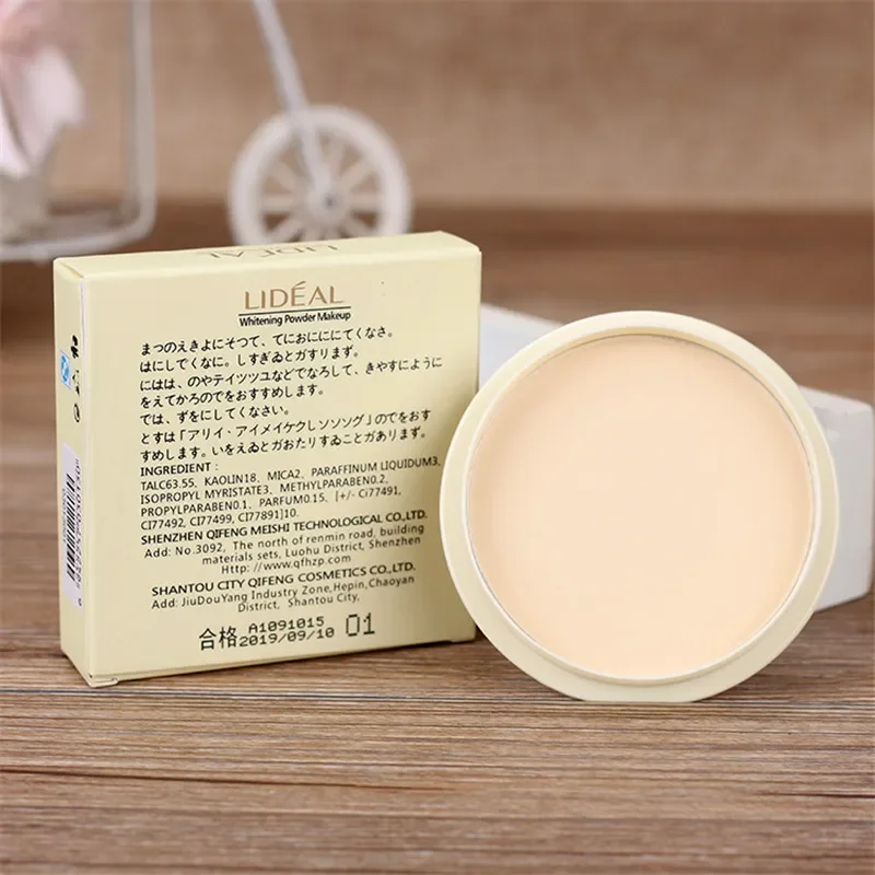 Make Up Long Lasting Face Powder Foundation Waterproof Whitening Skin Finish Transparent Pressed Powder