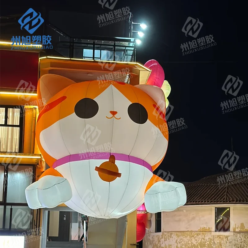 Lindo animal inflable del animal doméstico del gato de la suerte de la Navidad para la decoración del festival