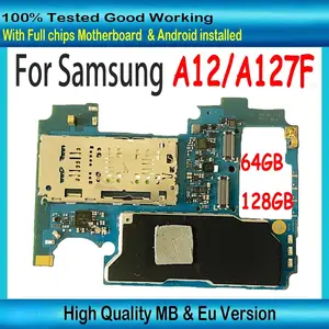 Bilashmart 128GB High Quality Samsung Galaxy A12 A127F Motherboard With Chips SM A127F 64GB Logic Board With Android System Plate