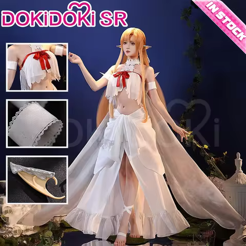 Yuuki Asuna Cosplay Costume Anime Sword Art Online DokiDoki-SR Female Costume Fairy Queen Asuna Cosplay Wig