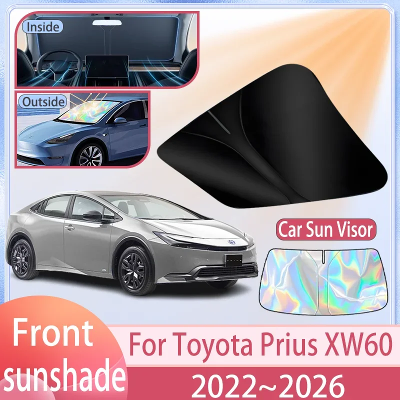 

Car Front Windshield Sunshade For Toyota Prius XW60 2022~2026 2025 2024 Windshield Sunshade Cover Anti UV Protection Accessories