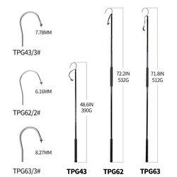 Fishing Gaff  separable Sea Stainless Steel Extra Strong  Fishing Hook Control Tool Landing Gaff FRP Body Saltwater Freshwater