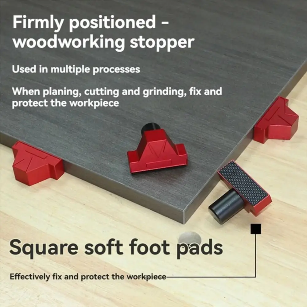 Premium Workbench Peg Brake Stop Aluminum Alloy Durable Table Limit Block Tool Sturdy Construction Crafted Limit Tenon Block