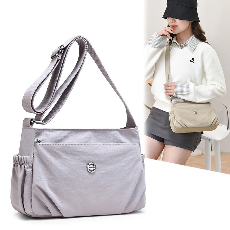 

Женские нейлоновые водонепроницаемые сумки-мессенджеры для женщин, легкие сумки через плечо, большая вместительная дорожная сумка на плечо, повседневные сумки для повседневного использования, кошельки