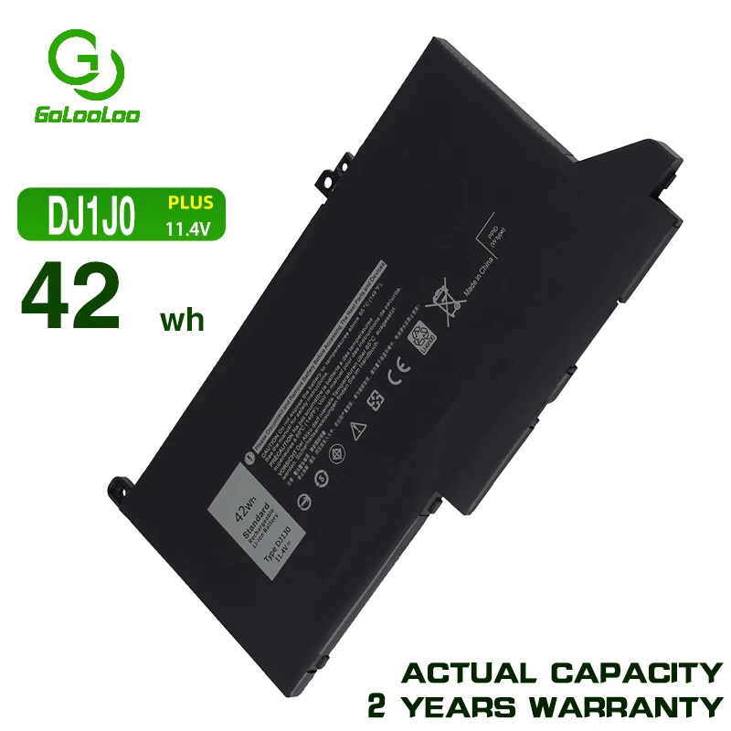 

Golooloo DJ1J0 Laptop Battery for DELL Latitude 12 7000 7280 7380 7480 Tablet PC Series PGFX4 ONFOH DJ1JO 0NF0H 11.4V 42Wh