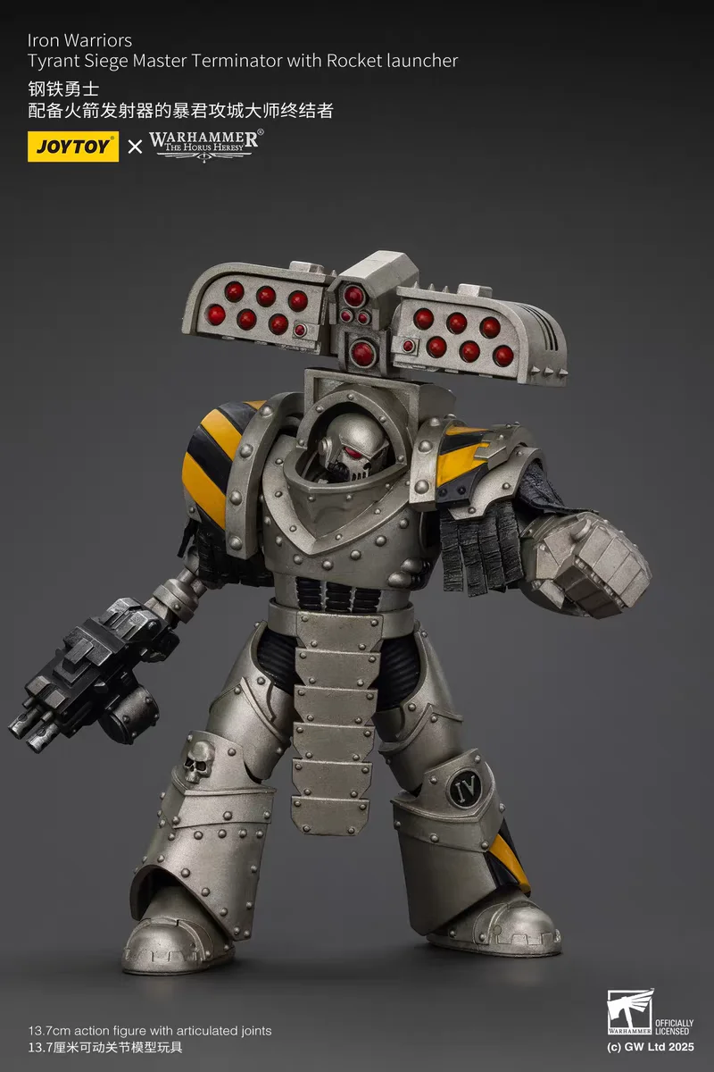 【24-Hour Shipping】JOYTOY Warhammer 40K Iron Warriors Tyrant Siege Master Terminator with Rocket Launcher 1/18 Action Figure view 5