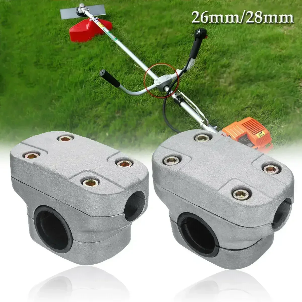 26/28mm Handle Bracket Clamp Replaccement For Grass Trimmer Brush Cutter Lawn Mower Garden Trimmer Tools Spare Part