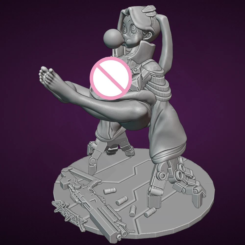 

1/24 Beca Bubble Gum Sexy Girl Resin Figurine Toy Unpainted GK Doll Unassembled 3D Print Assembly Miniature Reduction Statue