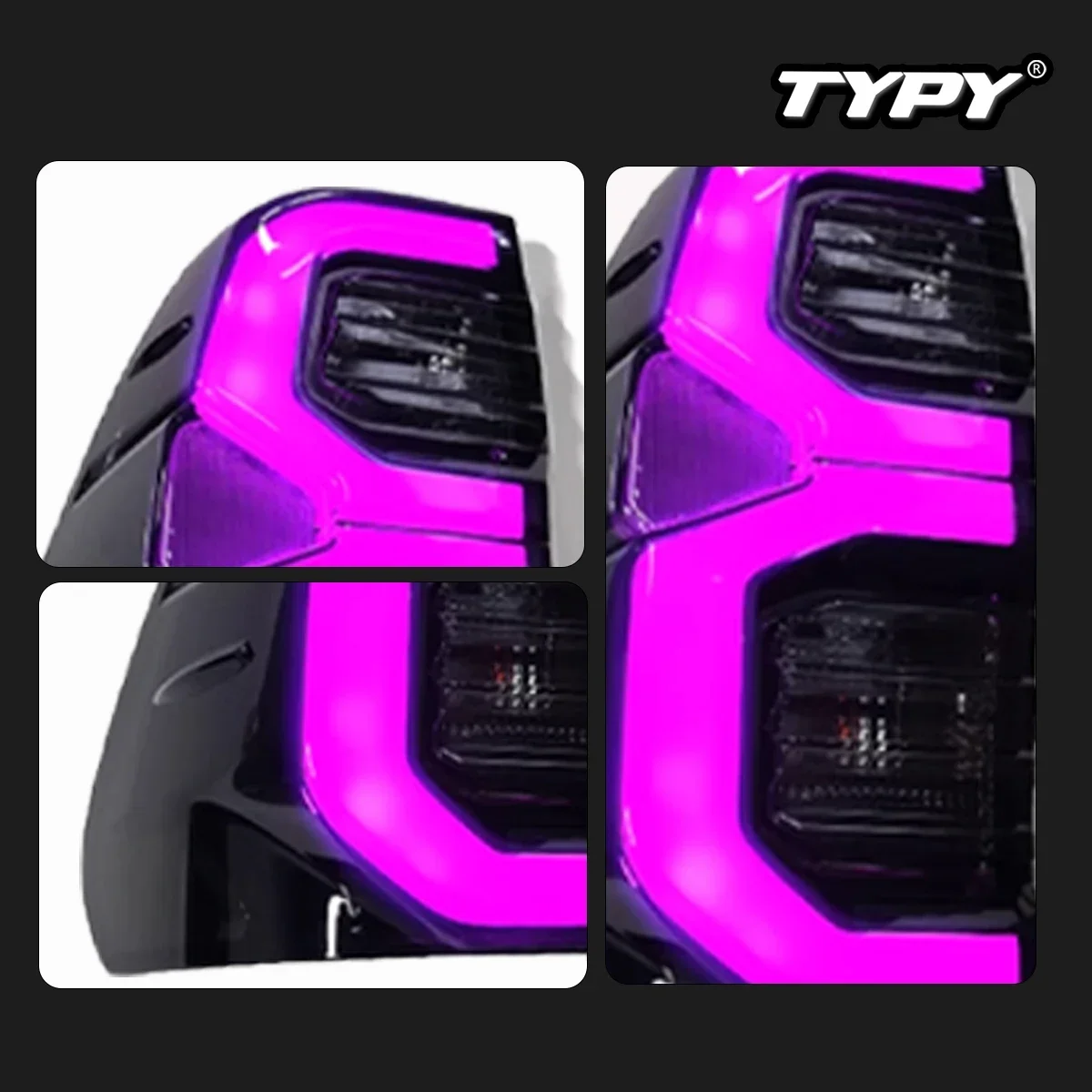 

TYPY New LED Tail Lamp Upgrade Modified For Toyota Hilux RGB Taillight 2015-2021 Dynamic Signal Tail Lamp Auto Accessories