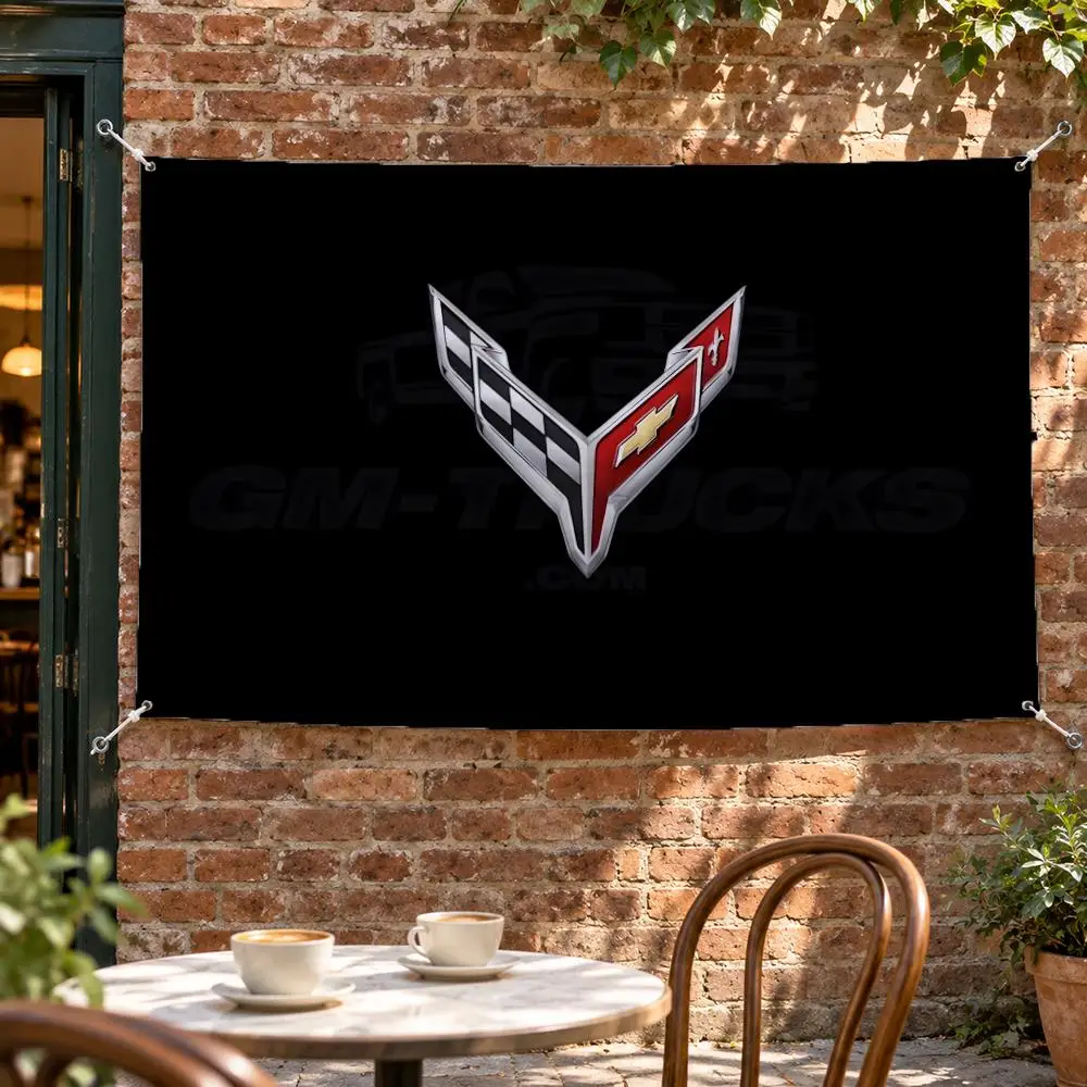 C-Corvettes Car Flags No Hem Wall Banner Indoor Outdoor For Home Party Garden Decor