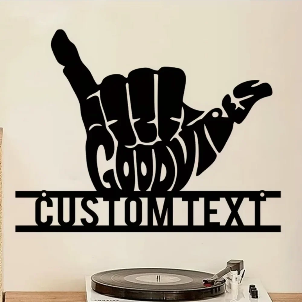 

1 шт., очаровательная изготовленная на заказ металлическая настенная деталь для десять серфинга, излучающая хорошая вибрация для летнего декора и офиса для дорогих