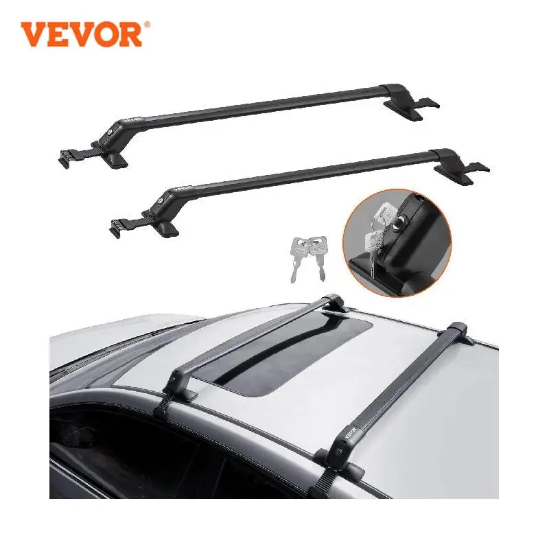 

VEVOR 155LBS Roof Rack Crossbar Adjustable Aliuminum Roof Rail Crossbar Retractable Baggage Luggage Carrier Top Roof Crossbar